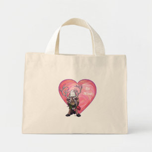 Bolso De Tela Diminuto El día de San Valentín de renos