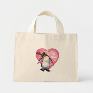 Bolso De Tela Diminuto El día de San Valentín Penguin