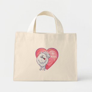 Bolso De Tela Diminuto El día de San Valentín Pomerania Blanca