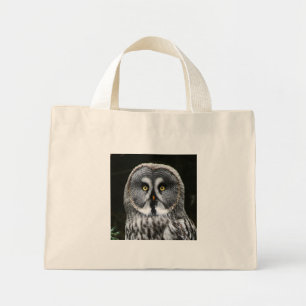 Bolso De Tela Diminuto El gran búho gris tta