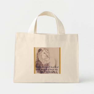 Bolso De Tela Diminuto El León Judá ha prevalecido el Tote