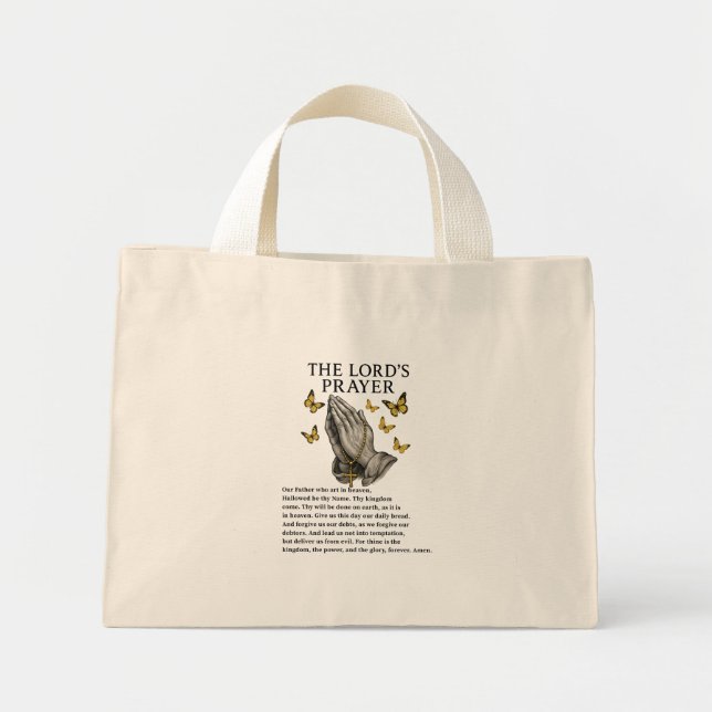 Bolso De Tela Diminuto El Padrenuestro  (Frente)
