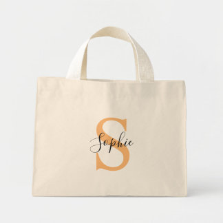Bolso De Tela Diminuto Elegant Script Custom Name Personalized Gift