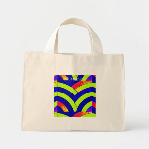 Bolso De Tela Diminuto elegante chevron de moda contemporánea