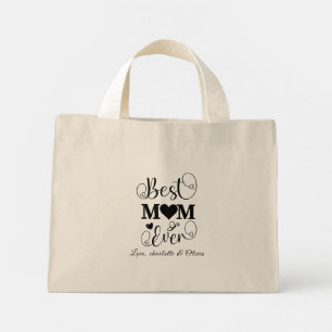 Bolso De Tela Diminuto Elegante guión de mejor personalizado blanco negro
