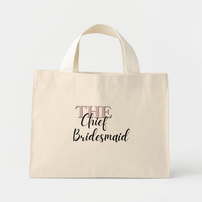 Bolso De Tela Diminuto Elegante Mini Tote de Arte Mínimo - Jefe de la dam (Frente)