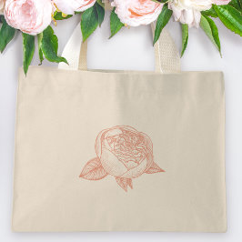 Bolso De Tela Diminuto Elegante regalo de Boda de flores de Peony