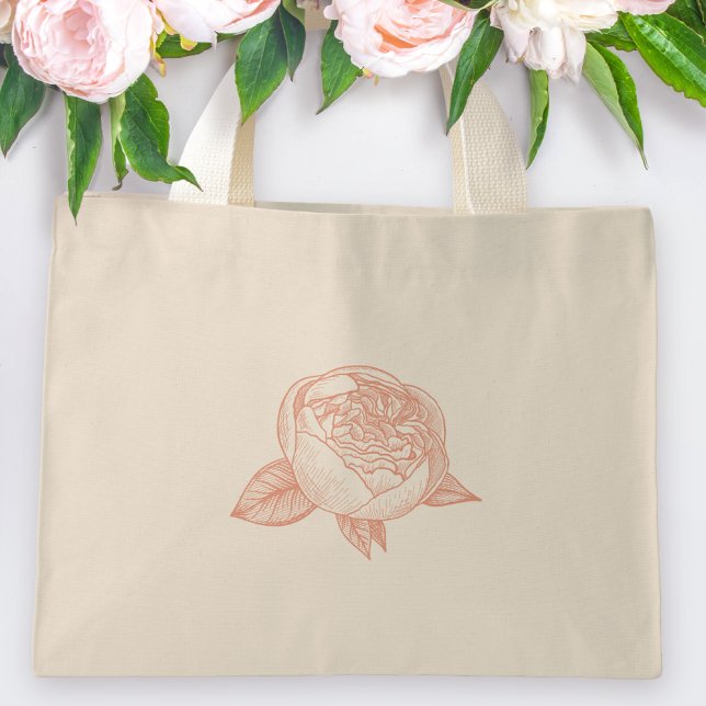 Bolso De Tela Diminuto Elegante regalo de Boda de flores de Peony (Subido por el creador)