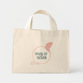 Bolso De Tela Diminuto Empleada De Mariposa Rosa De Honor Art Nouveau