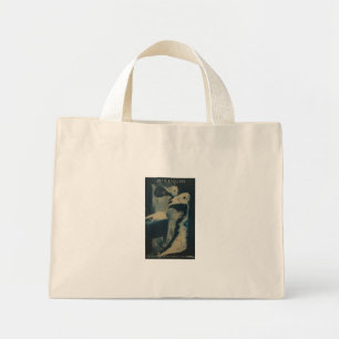 Bolso De Tela Diminuto Enigma azul