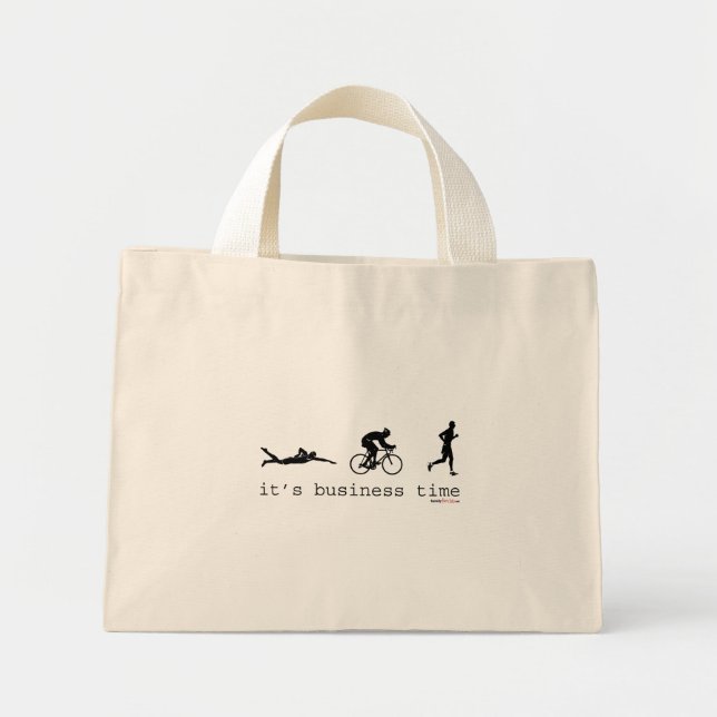 Bolso De Tela Diminuto Es hora de trabajar (Frente)