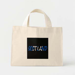 Bolso De Tela Diminuto Escocia colocada sobre la bandera de Escocia
