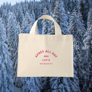 Bolso De Tela Diminuto Escudo de esquí Après All Day Hot Pink