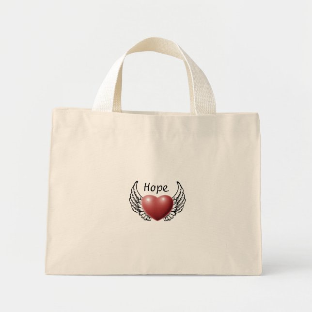 Bolso De Tela Diminuto Esperanza en Angel Wings Tote Bag (Frente)