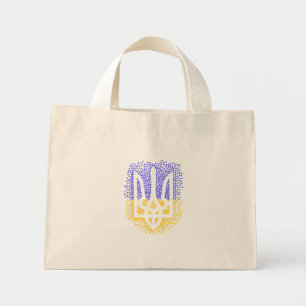 Bolso De Tela Diminuto Estrellas de tridente de heraldry de Ucrania
