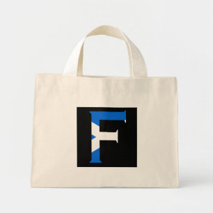 Bolso De Tela Diminuto F Monograma sobrepuesto sobre la bandera escocesa
