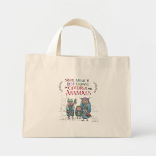 Bolso De Tela Diminuto Fantástica banda de animales Mini