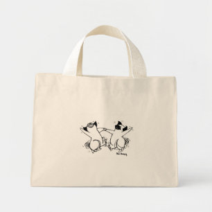Bolso De Tela Diminuto Feliz baile Pug