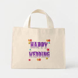 BOLSO DE TELA DIMINUTO FELIZ BODA