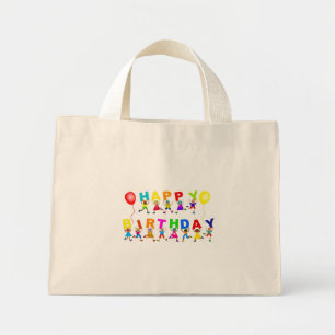 Bolso De Tela Diminuto Feliz cumpleaños