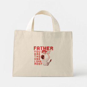 Bolso De Tela Diminuto Feliz Día del Padre Carta Vintage y Abuelo