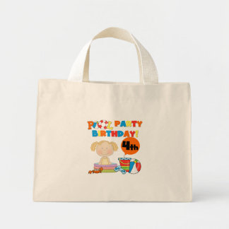 Bolso De Tela Diminuto Fiesta de billar 4ª camisetas de cumpleaños y rega