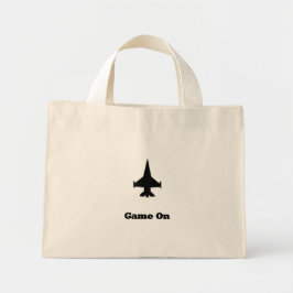 Bolso De Tela Diminuto Fighter Jet Game On