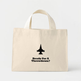 Bolso De Tela Diminuto Fighter Jet listo para un lanzamiento