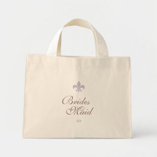 Bolso De Tela Diminuto Fleur de Lis Bridesmaid