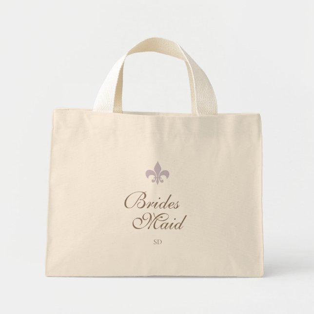 Bolso De Tela Diminuto Fleur de Lis Bridesmaid (Frente)