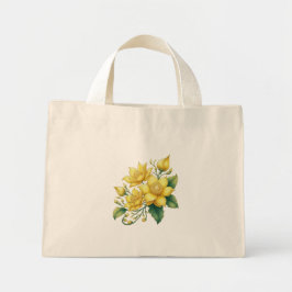 Bolso De Tela Diminuto Flor amarillo tailandesa, arte tailandés