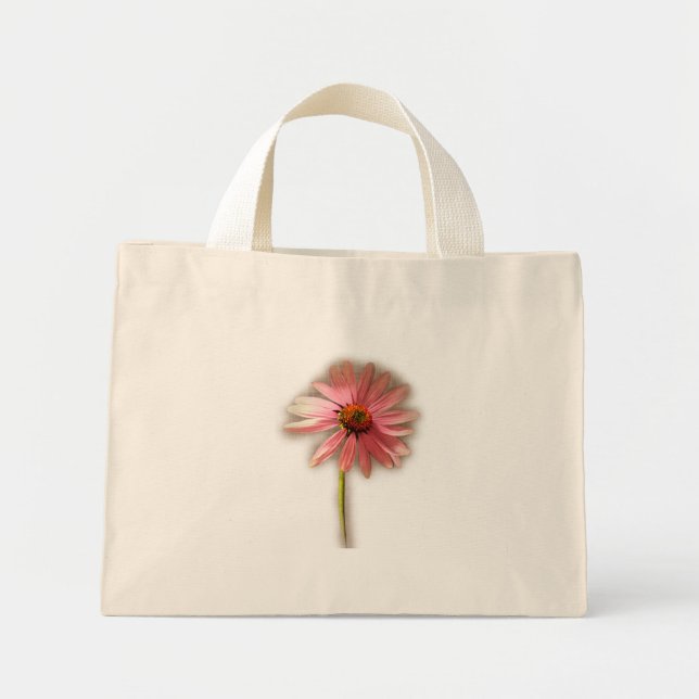 Bolso De Tela Diminuto Flor morada de cono Echinacea purpurea (Frente)