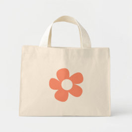 Bolso De Tela Diminuto Flor rosa roja y perpendicular Y2k