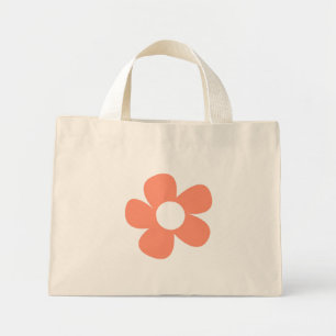 Bolso De Tela Diminuto Flor rosa roja y perpendicular Y2k