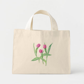 Bolso De Tela Diminuto flores