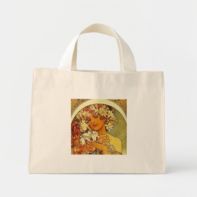 Bolso De Tela Diminuto flores mucha (Frente)