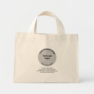 Bolso De Tela Diminuto Forma redonda gris Marca comercial en