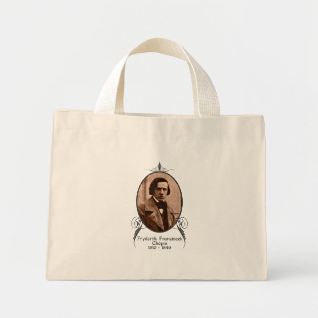 Bolso De Tela Diminuto Fryderyk Chopin (Frente)