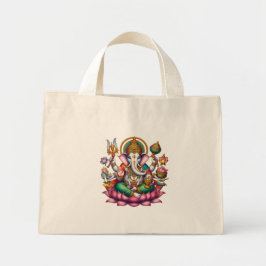Bolso De Tela Diminuto Ganesha Dios de la Fortuna