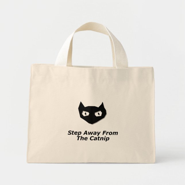 Bolso De Tela Diminuto Gato Boo A Un Paso Del Catnip (Frente)