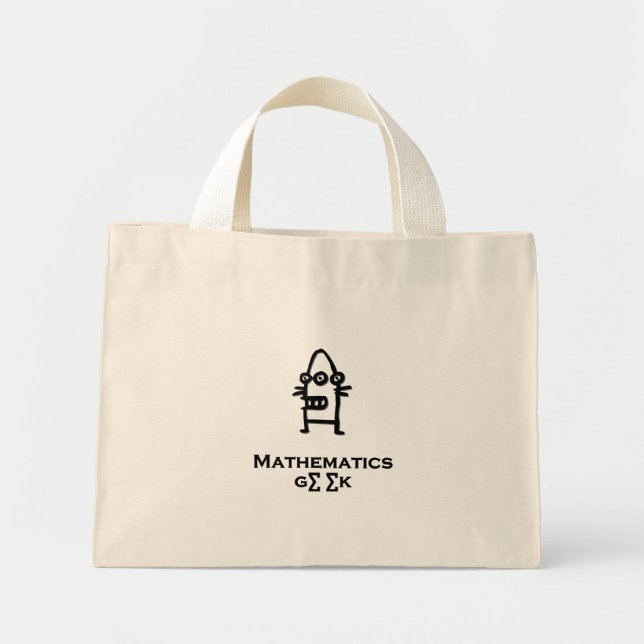 Bolso De Tela Diminuto Geek de matemáticas de bots oculares (Frente)