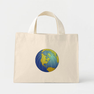 Bolso De Tela Diminuto Globo terrestre