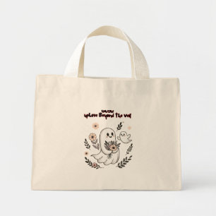 Bolso De Tela Diminuto Glow up Love Beyond the Veil – Cute Ghost Mom Art