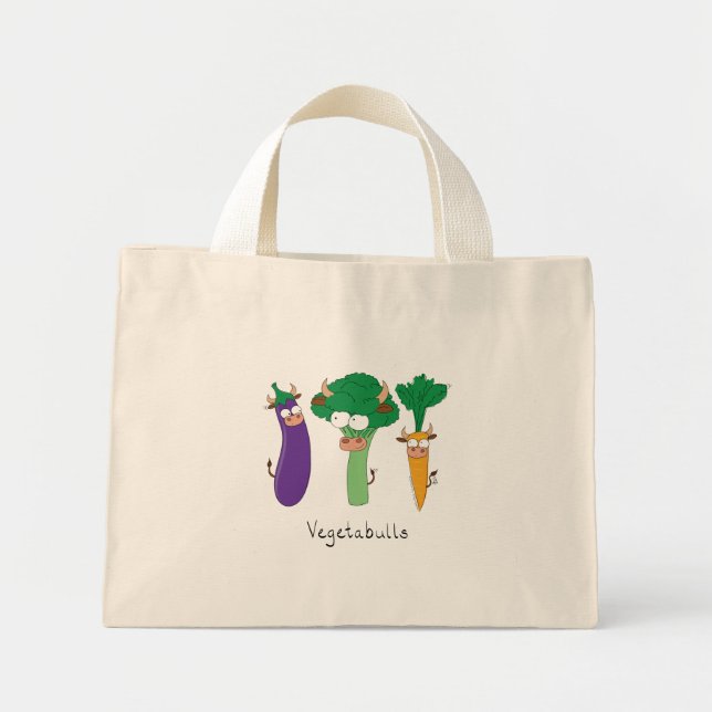 Bolso De Tela Diminuto Graciosos niños con sabor a verduras (Frente)