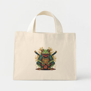 Bolso De Tela Diminuto Guerrero samurái rana Tiny Tote