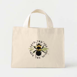 Bolso De Tela Diminuto Habla Yoga: Salven La Abeja... ¡Salven Al Mundo!
