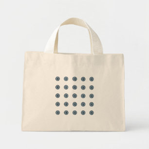 Bolso De Tela Diminuto Halloween Blue Polka Dot Eyes