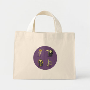 Bolso De Tela Diminuto Halloween Skeleton Dracula Mummy Grim Reaper