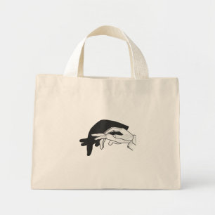 Bolso De Tela Diminuto Hand Silhouette Anteater