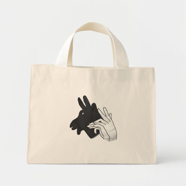 Bolso De Tela Diminuto Hand Silhouette Billy Goat (Frente)